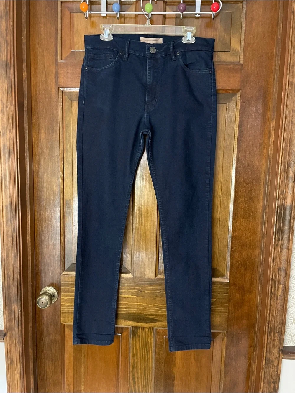Herencia Argentina men’s designer jeans, dark blue, straight leg, 34 x 30